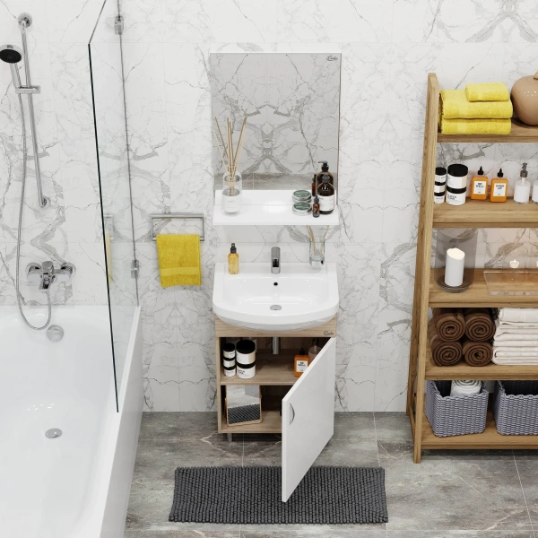 Мебель для ванной Onika Эко 52 дуб сонома, напольная фото в интернет-магазине «Wasser-Haus.ru»