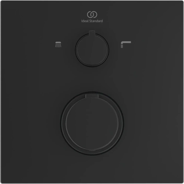 Термостатический смеситель встраиваемый Ideal Standard Ceratherm C100 A7522XG для ванны с душем, черный фото в интернет-магазине «Wasser-Haus.ru»