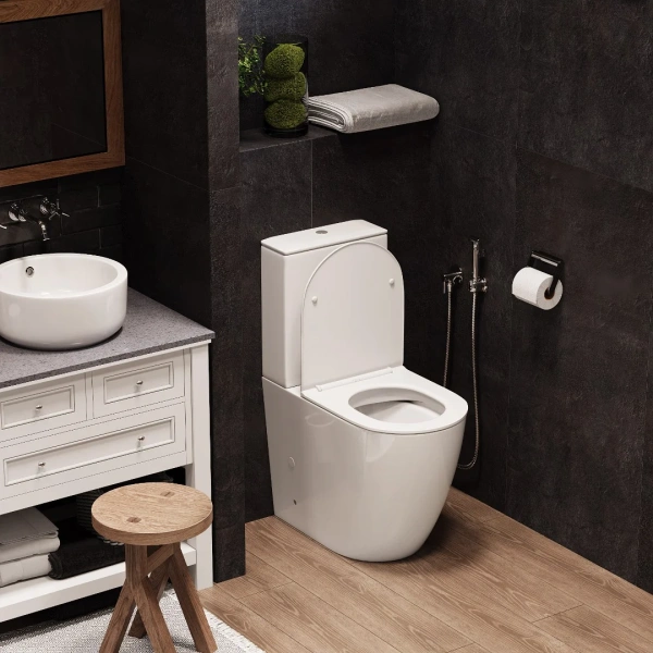Унитаз-компакт Cerutti Spa Bella 8709 безободковый, с микролифтом фото в интернет-магазине «Wasser-Haus.ru»