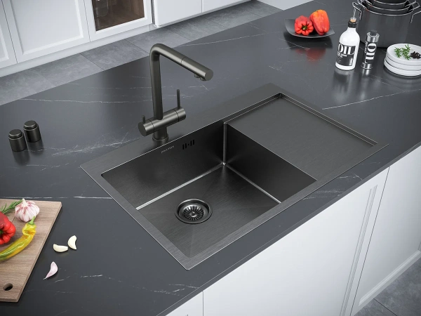 Смеситель для кухни Paulmark Skalen Sk213020-GM фото в интернет-магазине «Wasser-Haus.ru»