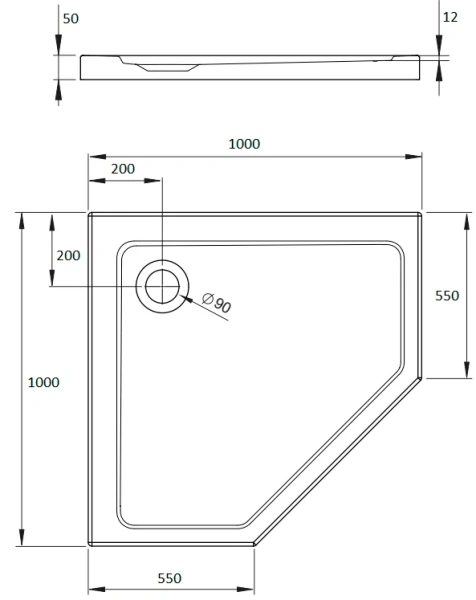 Поддон для душа Radaway Doros PT 100x100 с сифоном фото в интернет-магазине «Wasser-Haus.ru»