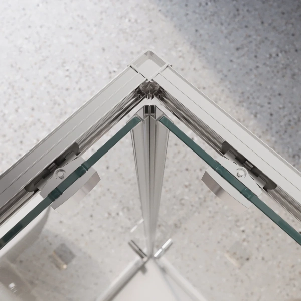 Душевой уголок BelBagno Luce A-2-80-C-Cr 80x80, профиль хром, стекло прозрачное фото в интернет-магазине «Wasser-Haus.ru»
