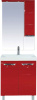 Зеркало-шкаф Misty Петра 65 R красная эмаль фото в интернет-магазине «Wasser-Haus.ru»