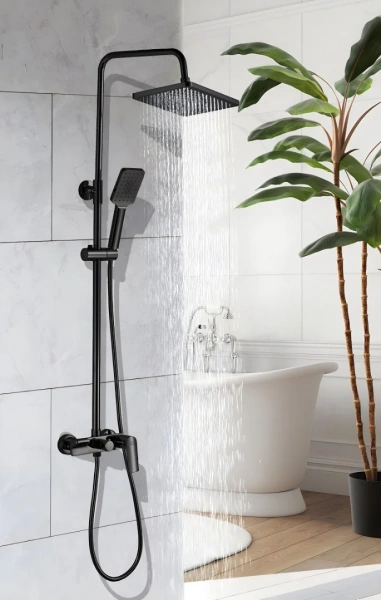 Душевая стойка BOCH MANN Mimi 9969, черный матовый фото в интернет-магазине «Wasser-Haus.ru»