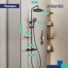 Душевая стойка Milardo Ideal Spa ILSBLTHM89, черный матовый фото в интернет-магазине «Wasser-Haus.ru»