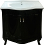 Мебель для ванной Misty Дайна 85 черная, с подсветкой фото в интернет-магазине «Wasser-Haus.ru»