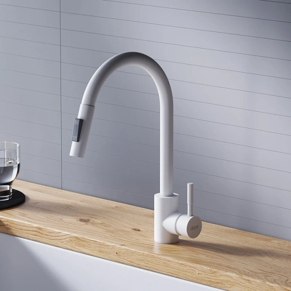 Смеситель для кухни Dorff Logic D3007533 белый фото в интернет-магазине «Wasser-Haus.ru»