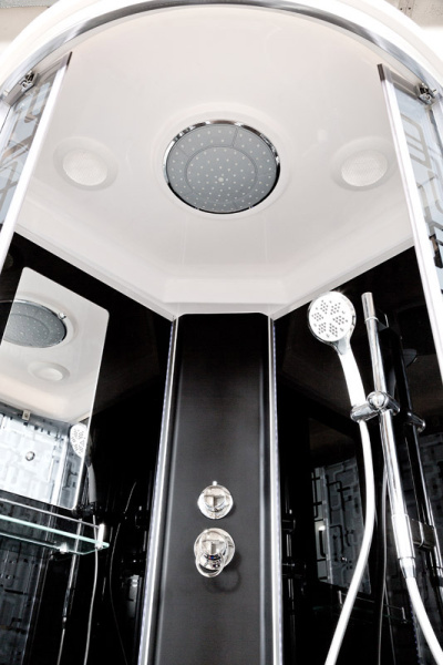Душевая кабина DETO BM1510GMBLACK с средним поддоном фото в интернет-магазине «Wasser-Haus.ru»