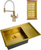 Комплект Мойка кухонная Zorg Light ZL R 780510-L BRONZE + Смеситель Steel Hammer SH 818-8 BRONZE для кухонной мойки + Коландер Zorg Inox PVD C 12-51 bronze фото в интернет-магазине «Wasser-Haus.ru»