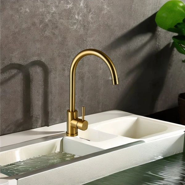 Смеситель для кухни Raiber Graceful RPG-012 золото фото в интернет-магазине «Wasser-Haus.ru»