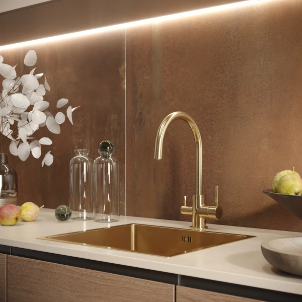 Смеситель для кухни Domaci Равенна DCB 3007 золото фото в интернет-магазине «Wasser-Haus.ru»