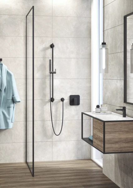 Встраиваемый смеситель для душа и ванны Kludi Pure&Style 406553975 черный матовый фото в интернет-магазине «Wasser-Haus.ru»
