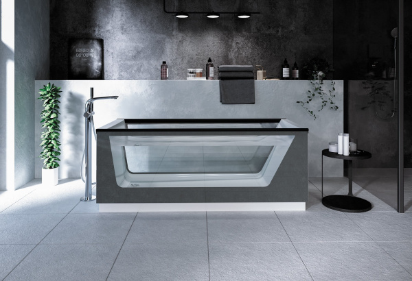 Акриловая ванна Aima Design Neo 170х75, 2 стекла, принт бетон фото в интернет-магазине «Wasser-Haus.ru»