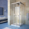 Душевой уголок GuteWetter Practic Square GK-433 95x95 см стекло бесцветное, профиль матовый хром фото в интернет-магазине «Wasser-Haus.ru»