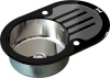 Мойка кухонная Zorg Inox Glass GL-7851-OV-BLACK черное стекло фото в интернет-магазине «Wasser-Haus.ru»