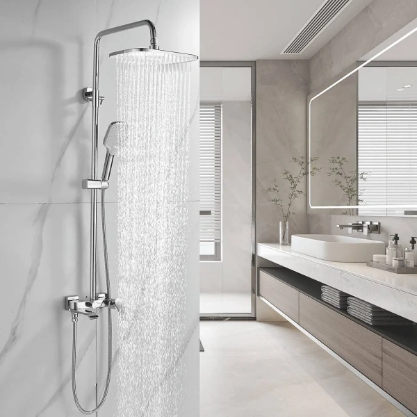 Душевая стойка Shevanik S4136, хром фото в интернет-магазине «Wasser-Haus.ru»