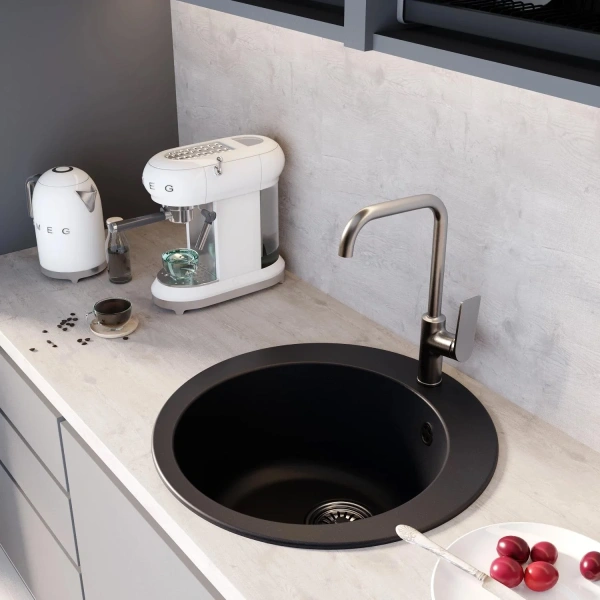 Мойка кухонная Mixline ML-GM13 ультра-черная фото в интернет-магазине «Wasser-Haus.ru»