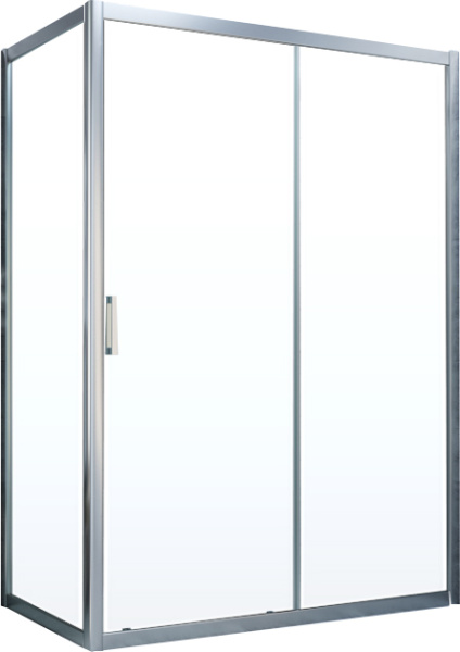 Душевой уголок Vegas Glass ZP+ZPV NOVO 110*90 07 01 профиль матовый хром, стекло прозрачное фото в интернет-магазине «Wasser-Haus.ru»