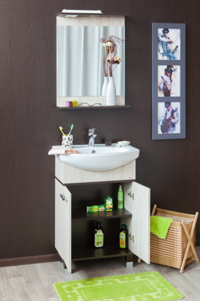 Мебель для ванной Sanflor Толедо 60 венге, орегон фото в интернет-магазине «Wasser-Haus.ru»