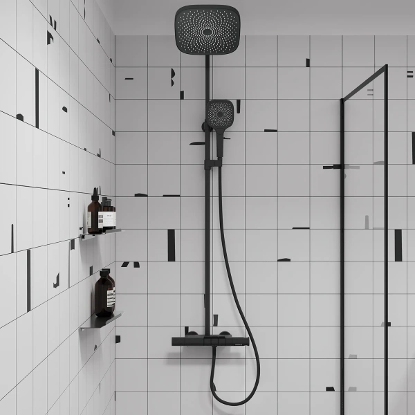Душевая стойка IDDIS SpaHome SPHBLTKi06, черный матовый фото в интернет-магазине «Wasser-Haus.ru»