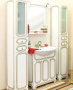 Мебель для ванной Sanflor Каир 75 белая, золотая патина фото в интернет-магазине «Wasser-Haus.ru»