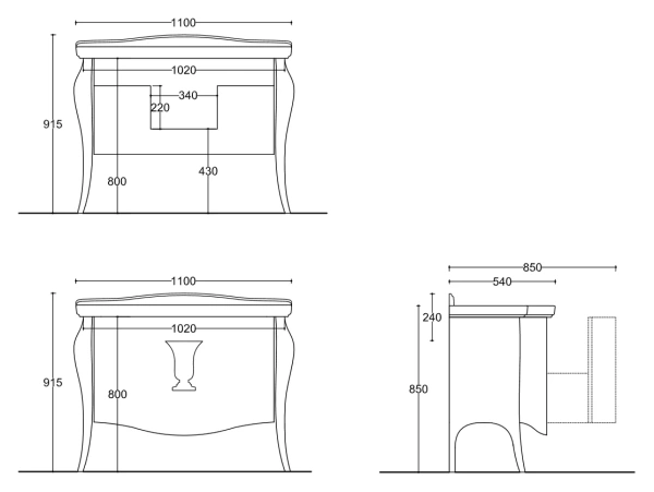 Тумба с раковиной Galassia Ethos 8478 110 см черный дуб фото в интернет-магазине «Wasser-Haus.ru»
