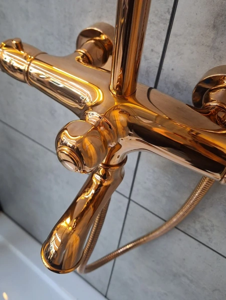 Душевая стойка AltroBagno Beatrice 030403 R Or, розовое золото фото в интернет-магазине «Wasser-Haus.ru»