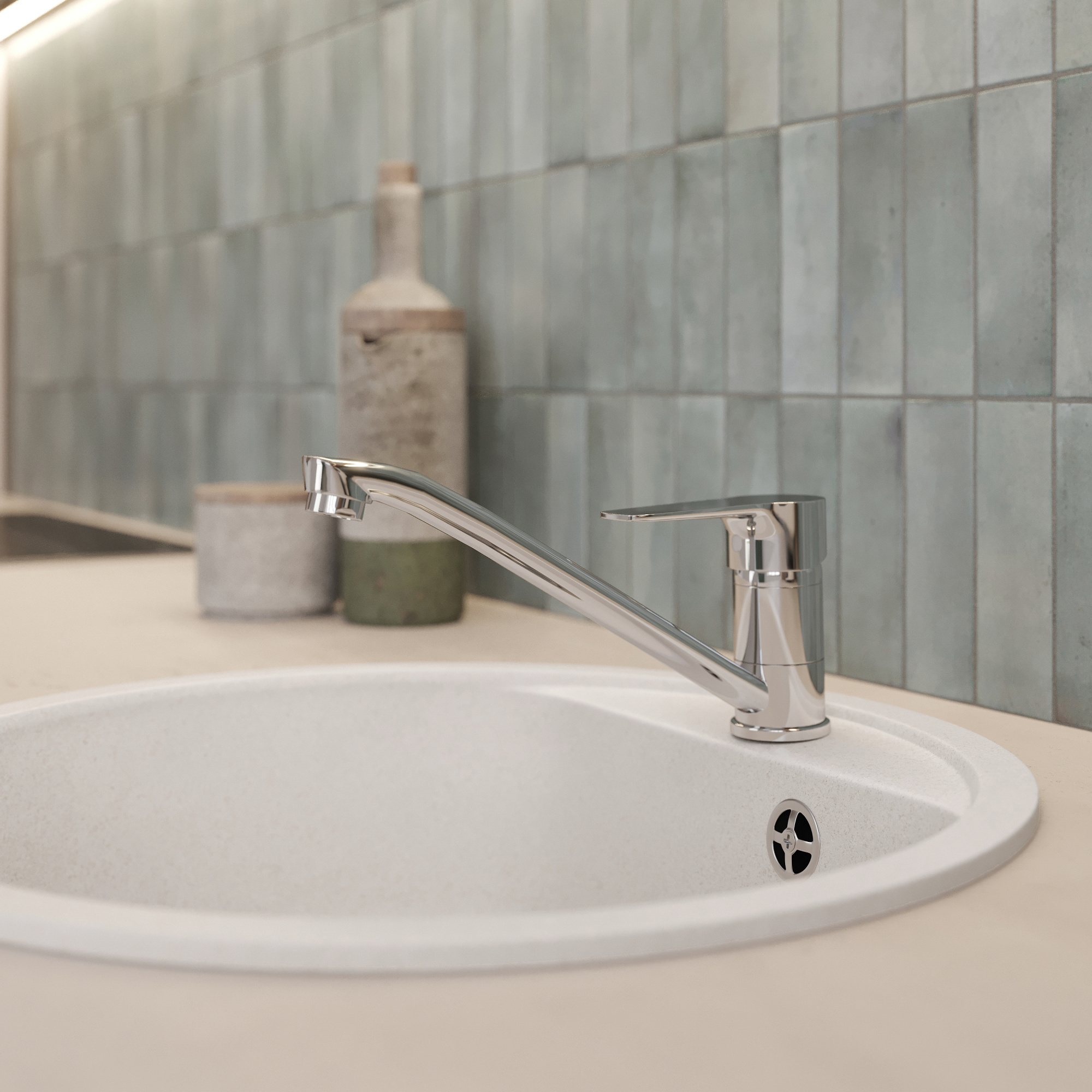 Мойка кухонная Domaci Савона QB 480 туман фото в интернет-магазине «Wasser-Haus.ru»
