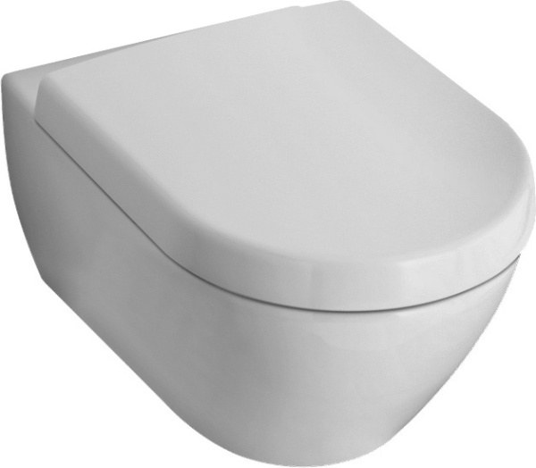 Крышка-сиденье Villeroy & Boch Subway 2.0 9M68 S101 с микролифтом, петли хром фото в интернет-магазине «Wasser-Haus.ru»