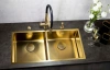 Мойка кухонная Omoikiri Taki 86-2 светлое золото фото в интернет-магазине «Wasser-Haus.ru»