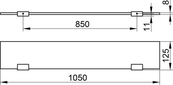 Полка Keuco Edition 400 11510 105 см, хром фото в интернет-магазине «Wasser-Haus.ru»