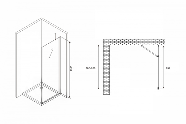 Боковая стенка ABBER Zart S81 фото в интернет-магазине «Wasser-Haus.ru»