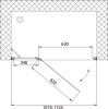 Душевая дверь в нишу Vegas Glass AFP 110 08 01 L вход 63 см, профиль глянцевый хром, стекло прозрачное фото в интернет-магазине «Wasser-Haus.ru»