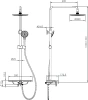 Душевая стойка AQUAme AQM8002W белый фото в интернет-магазине «Wasser-Haus.ru»
