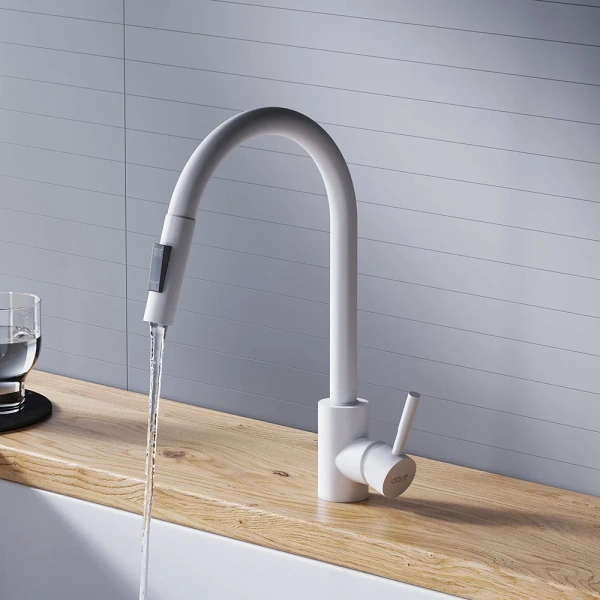 Смеситель для кухни Dorff Logic D3007533 белый фото в интернет-магазине «Wasser-Haus.ru»