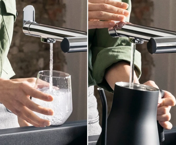 Смеситель для кухни Hansgrohe Aqittura M91 76804800 сталь фото в интернет-магазине «Wasser-Haus.ru»