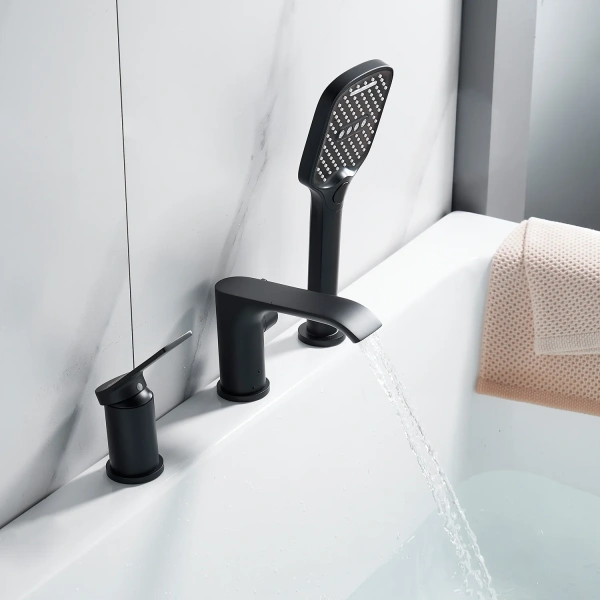 Смеситель на борт ванны Shevanik S4112H, черный фото в интернет-магазине «Wasser-Haus.ru»