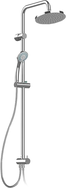 Душевой комплект Смеситель Ideal Standard Cerafine O BC500AA + Стойка IdealRain Eco A6281AA фото в интернет-магазине «Wasser-Haus.ru»
