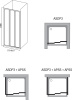 Душевая дверь в нишу Ravak ASDP3-80 Transparent, профиль белый фото в интернет-магазине «Wasser-Haus.ru»