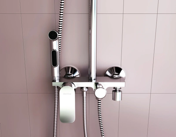 Душевая стойка Damixa Apollo DX220920000 хром фото в интернет-магазине «Wasser-Haus.ru»