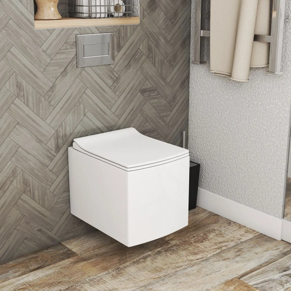 Унитаз подвесной Owl 1975 Cube безободковый фото в интернет-магазине «Wasser-Haus.ru»