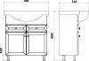 Мебель для ванной Sanstar Бриз 75 фото в интернет-магазине «Wasser-Haus.ru»