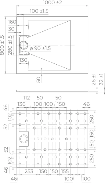 Поддон для душа RGW TUS W 100x80 фото в интернет-магазине «Wasser-Haus.ru»