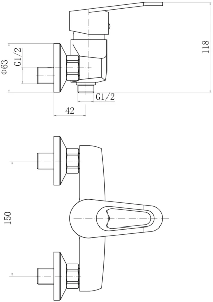 Смеситель для душа Plstart PL2006 хром фото в интернет-магазине «Wasser-Haus.ru»