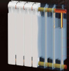 Радиатор биметаллический Rifar Monolit 350 12 секций фото в интернет-магазине «Wasser-Haus.ru»