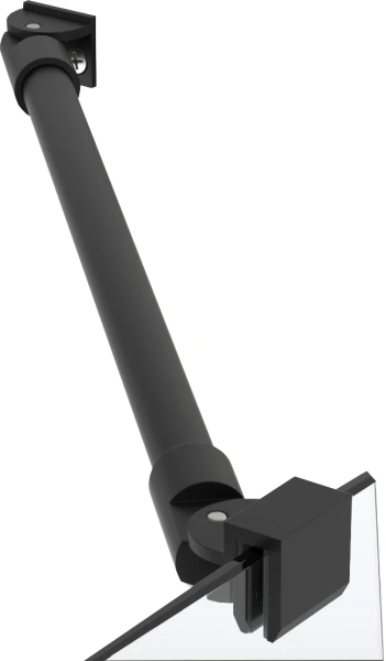 Душевая дверь в нишу Vegas Glass EP-F-2 Novo 165 02М 01 R профиль черный матовый, стекло прозрачное фото в интернет-магазине «Wasser-Haus.ru»