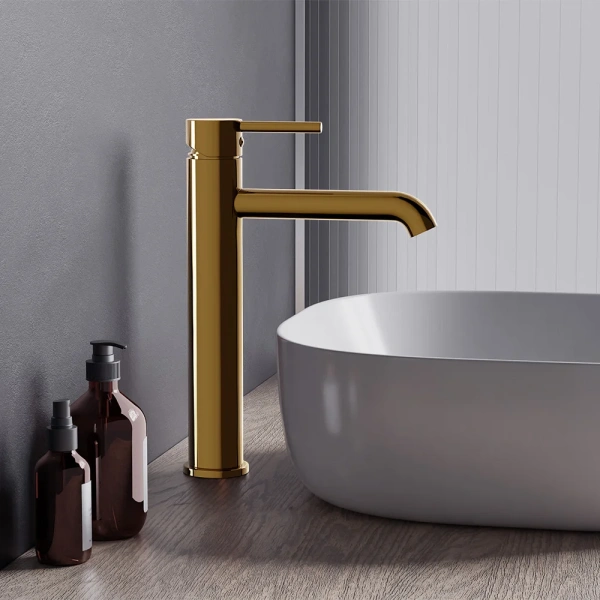 Смеситель для раковины Damixa Scandinavian Pure 360250600 золото фото в интернет-магазине «Wasser-Haus.ru»