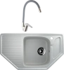 Комплект Мойка кухонная Ulgran U-109 -310 серая + Смеситель РМС Sus126gy 016F хром, серый, с гибким изливом фото в интернет-магазине «Wasser-Haus.ru»