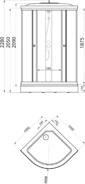 Душевой уголок Triton Ультра Щ0000061796 100х100 А фото в интернет-магазине «Wasser-Haus.ru»