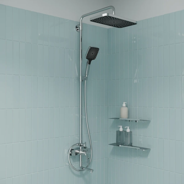 Душевая стойка IDDIS Parker PARSB3Fi06, глянцевый хром фото в интернет-магазине «Wasser-Haus.ru»